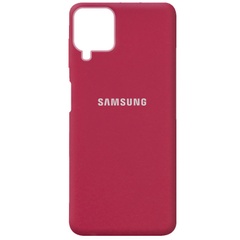 Чехол Silicone Cover Full Protective (AA) для Samsung Galaxy A12 / M12 Красный / Rose Red