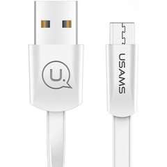 Дата кабель USAMS US-SJ201 USB to MicroUSB 2A (1.2m), Білий