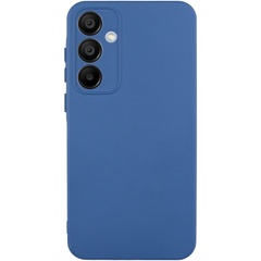 Чехол TPU GETMAN Liquid Silk Full Camera для Samsung Galaxy S24 FE Синий / Navy Blue