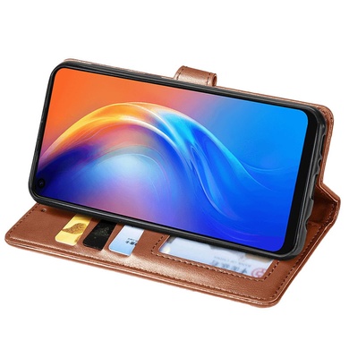 Кожаный чехол книжка GETMAN Gallant (PU) для Samsung Galaxy A15 4G/5G Коричневый