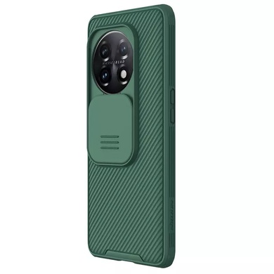 Карбоновая накладка Nillkin Camshield (шторка на камеру) для OnePlus 11 Зеленый / Dark Green