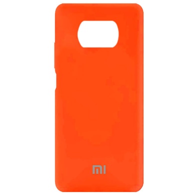 Чехол Silicone Cover Full Protective (AA) для Xiaomi Poco X3 NFC / Poco X3 Pro Оранжевый / Neon Orange