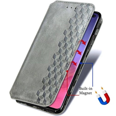 Шкіряний чохол книжка GETMAN Cubic (PU) для Samsung Galaxy M53 5G, Сірий
