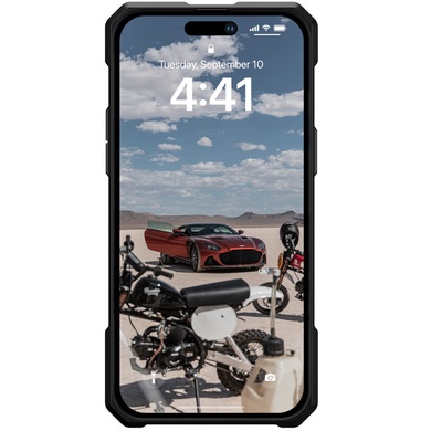 Ударопрочный чехол UAG Monarch Pro with MagSafe Leather для Apple iPhone 14 Pro Max (6.7") Серый