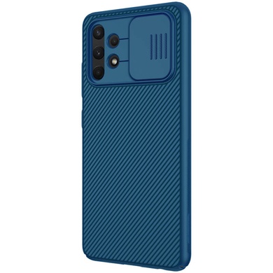 Карбоновая накладка Nillkin Camshield (шторка на камеру) для Samsung Galaxy A32 4G Синий / Blue