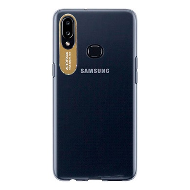 TPU чехол Epic clear flash для Samsung Galaxy A10S Бесцветный / Золотой