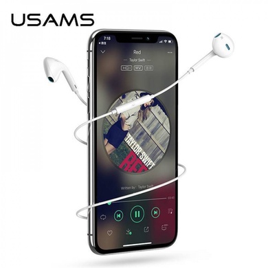 Навушники Usams EP-22 з мікрофоном (3.5mm/1.2m), Білий