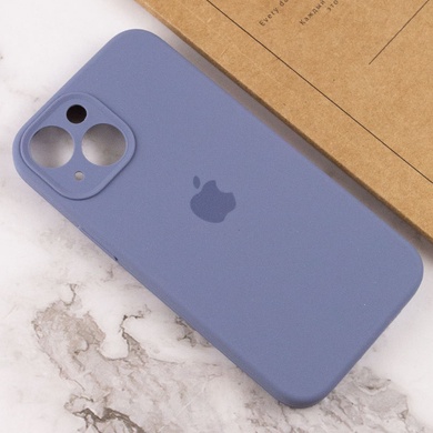 Чехол Silicone Case Full Camera Protective (AA) для Apple iPhone 14 Plus (6.7") Серый / Lavender Gray