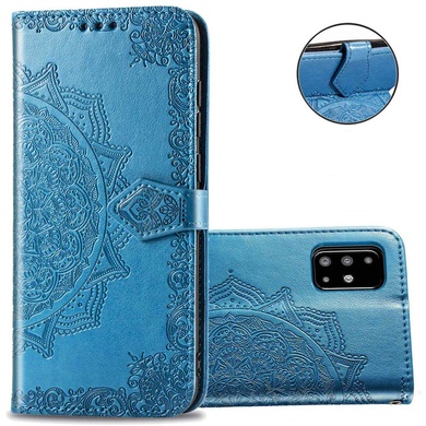 Кожаный чехол (книжка) Art Case с визитницей для Samsung Galaxy A51 Синий