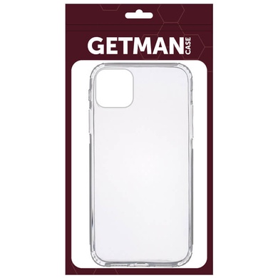TPU чехол GETMAN Clear 1,0 mm для Apple iPhone 13 (6.1") Бесцветный (прозрачный)