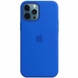 Чехол Silicone case (AAA) full with Magsafe для Apple iPhone 12 Pro / 12 (6.1") Синий / Capri Blue