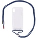 Чохол TPU Crossbody Transparent для Apple iPhone XS Max (6.5"), Синій