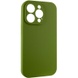 Чехол Silicone Case Full Camera Protective (AA) NO LOGO для Apple iPhone 14 Pro (6.1") Зеленый / Dark Olive