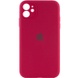 Чехол Silicone Case Full Camera Protective (AA) для Apple iPhone 12 (6.1") Красный / Rose Red