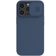 Силиконовая накладка Nillkin Camshield Silky Magnetic для Apple iPhone 13 Pro (6.1") Синий