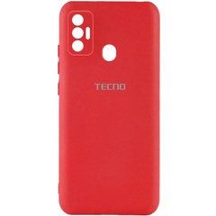 Чехол Silicone Cover My Color Full Camera (A) для TECNO Spark 7 Красный / Red