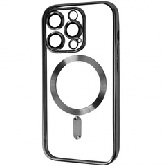 TPU чехол Fibra Chrome with MagSafe для Apple iPhone 14 Pro (6.1") Black