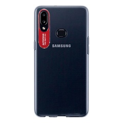 TPU чехол Epic clear flash для Samsung Galaxy A10S Бесцветный / Красный