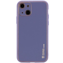 Шкіряний чохол Xshield для Apple iPhone 14 Plus (6.7"), Сірий / Lavender Gray