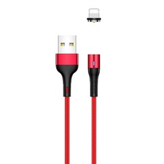 Дата кабель USAMS US-SJ333 U29 Magnetic USB to Lightning (1m) Красный