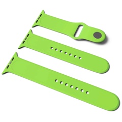 Силиконовый ремешок для Apple Watch Sport Band 42 / 44 / 45 (S/M & M/L) 3pcs Зеленый / Green