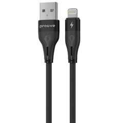 Дата кабель Proove Soft Silicone USB to Lightning 2.4A (1m), Black