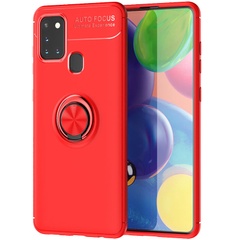 TPU чехол Deen ColorRing под магнитный держатель (opp) для Samsung Galaxy A21s Красный / Красный