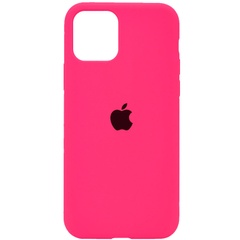 Чехол Silicone Case Full Protective (AA) для Apple iPhone 11 (6.1") Розовый / Barbie pink