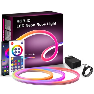 Настінна стрічка RGB LED LD05 Bluetooth EU Plug with app 12V (5m), White