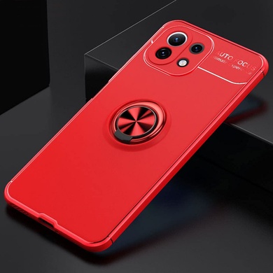 TPU чохол Deen ColorRing під магнітний тримач (opp) для Xiaomi Mi 11 Lite, Червоний / Червоний