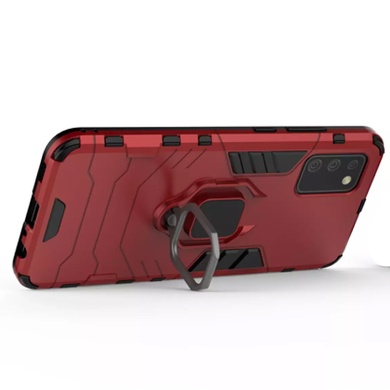 Ударопрочный чехол Transformer Ring for Magnet для Samsung Galaxy A02s Красный / Dante Red