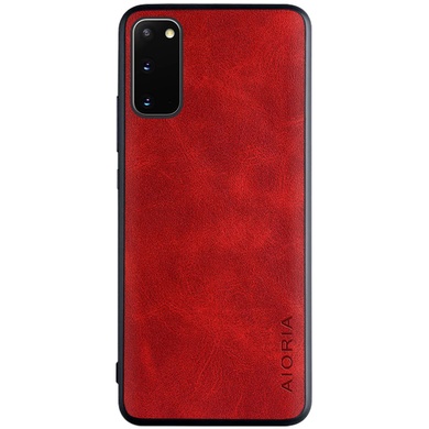 Кожаный чехол AIORIA Vintage для Samsung Galaxy S20 Красный