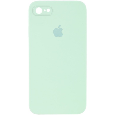 Чохол Silicone Case Square Full Camera Protective (AA) для Apple iPhone 6/6s (4.7"), Бирюзовый / Light Turquoise