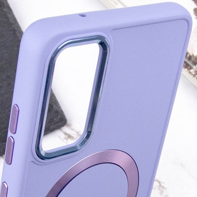 TPU чехол Bonbon Metal Style with MagSafe для Samsung Galaxy S24+ Сиреневый / Dasheen