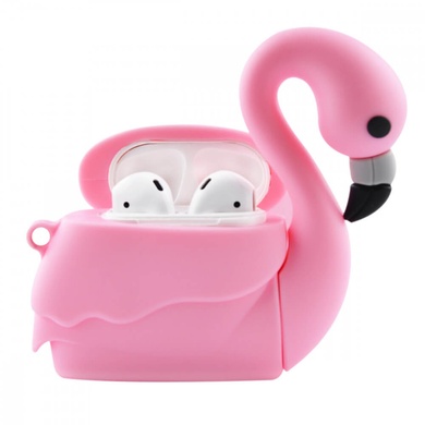 Силіконовий футляр Pink Flamingo для навушників AirPods 1/2
