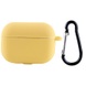 Силіконовий футляр New з карабіном для навушників Airpods Pro, Жовтий / Yellow