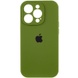 Чохол Silicone Case Full Camera Protective (AA) для Apple iPhone 13 Pro (6.1"), Зеленый / Dark Olive