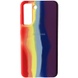 Чохол Silicone Cover Full Rainbow для Samsung Galaxy S21, Червоний / Фіолетовий