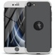 Пластикова накладка GKK LikGus 360 градусів (opp) для Apple iPhone SE (2020) / 7 / 8, Чорний / Срібний