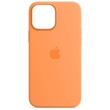 Чохол Silicone case (AAA) full with Magsafe для Apple iPhone 13 Pro (6.1"), Оранжевый / Marigold