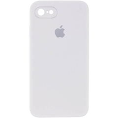 Чехол Silicone Case Square Full Camera Protective (AA) для Apple iPhone 7 / 8 / SE (2020) (4.7") Белый / White