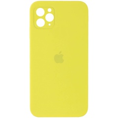 Чехол Silicone Case Square Full Camera Protective (AA) для Apple iPhone 11 Pro Max (6.5") Желтый / Mellow Yellow