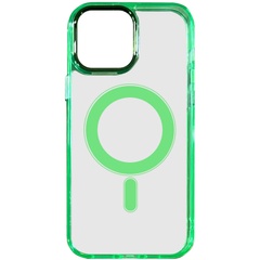 Чехол TPU Iris with MagSafe для Apple iPhone 14 (6.1") Салатовый