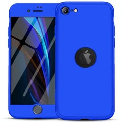 Пластиковая накладка GKK LikGus 360 градусов (opp) для Apple iPhone SE (2020) / 7 / 8 Синий