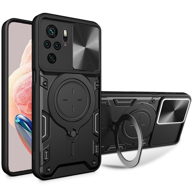 Удароміцний чохол Bracket case with Magnetic для Xiaomi Redmi Note 10 / Note 10s / Poco M5s, Black