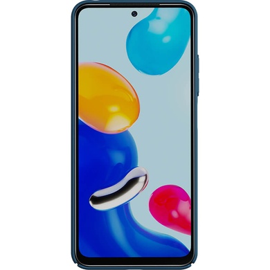 Карбоновая накладка Nillkin Camshield (шторка на камеру) для Xiaomi Redmi Note 11S Синий / Blue