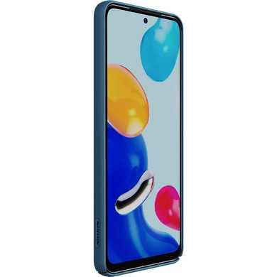 Карбоновая накладка Nillkin Camshield (шторка на камеру) для Xiaomi Redmi Note 11S Синий / Blue
