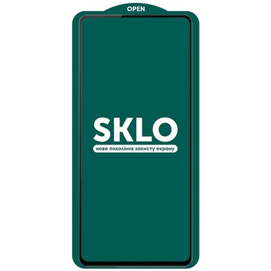 Защитное стекло SKLO 5D (тех.пак) для Samsung Galaxy S23 Черный / Белая подложка