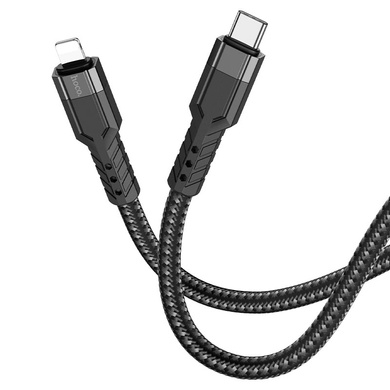 Дата кабель Hoco U110 charging data sync Type-C to Lightning (1.2 m) Черный