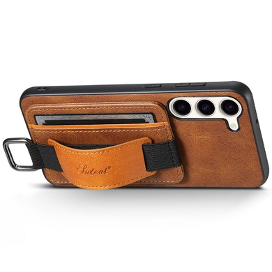 Кожаный чехол Wallet case and straps для Samsung Galaxy A34 5G Коричневый / Brown